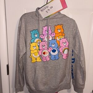 Care Bears Gray Hoodie with Colorful Design